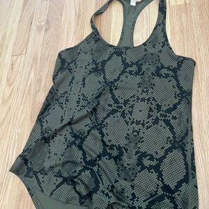 Lululemon Athletica Black and Green Tank Top